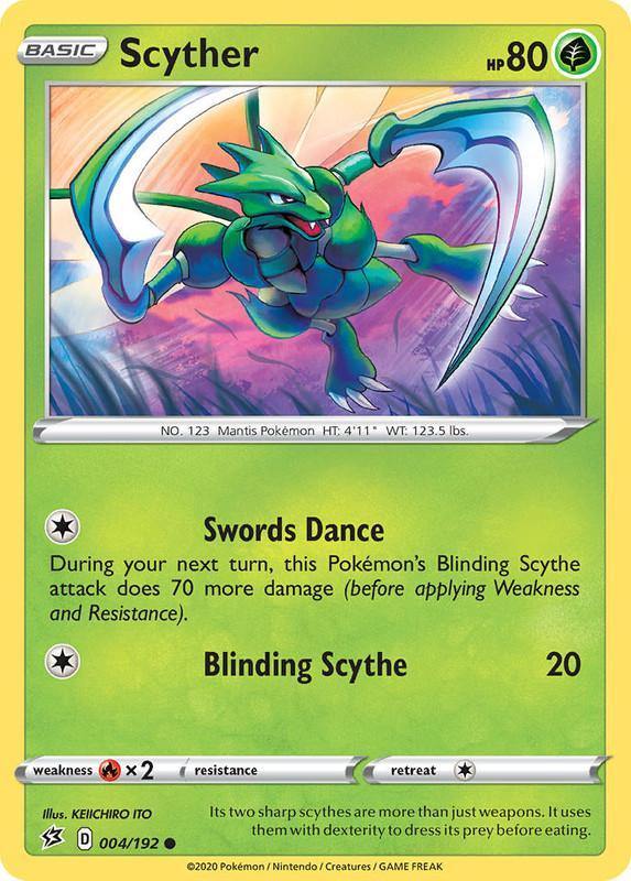 (004/192) Scyther Common - Rebel Clash - Card Croc