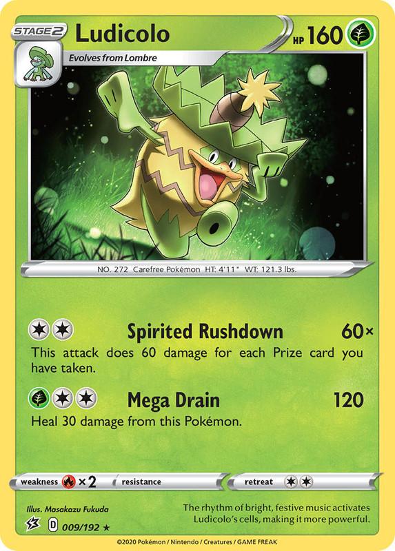 (009/192) Ludicolo Rare - Rebel Clash - Card Croc