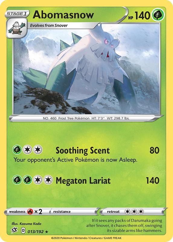 (013/192) Abomasnow Rare - Rebel Clash - Card Croc