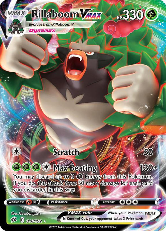 (018/192) Rillaboom VMAX Ultra Rare - Rebel Clash - Card Croc