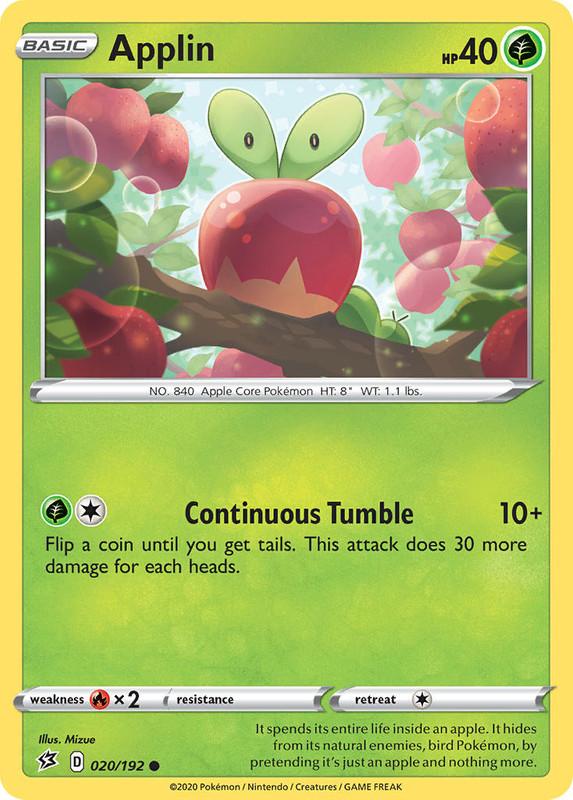 (020/192) Applin Common - Rebel Clash - Card Croc