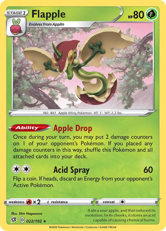 (022/192) Flapple Holo Rare - Rebel Clash - Card Croc