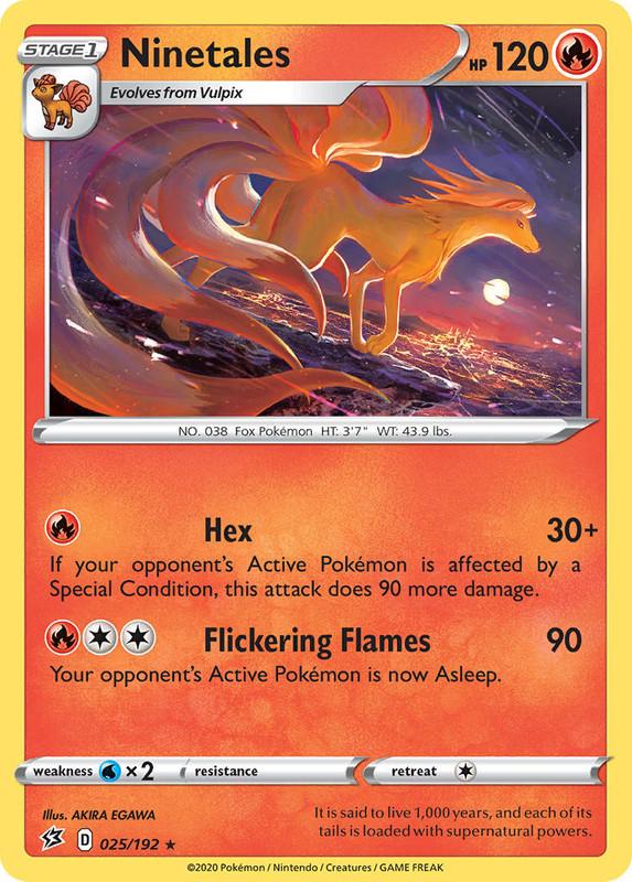 (025/192) Ninetales Rare - Rebel Clash - Card Croc