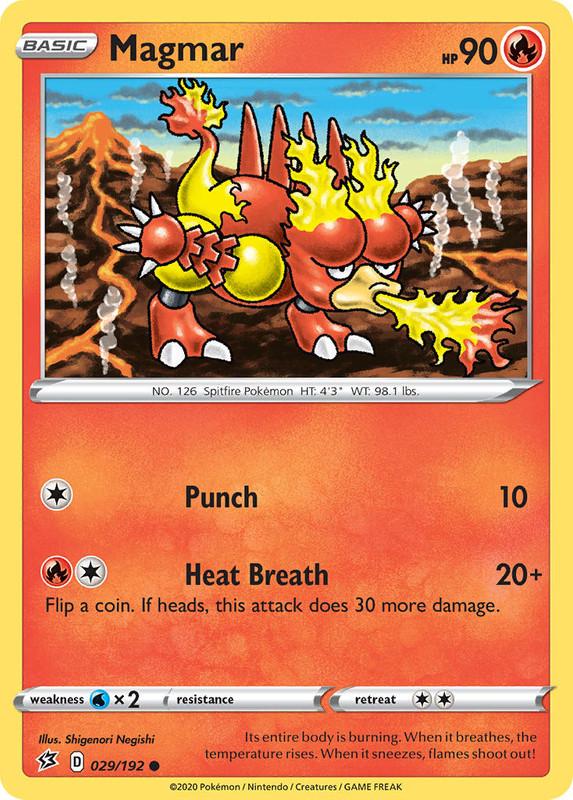 (029/192) Magmar Common - Rebel Clash - Card Croc