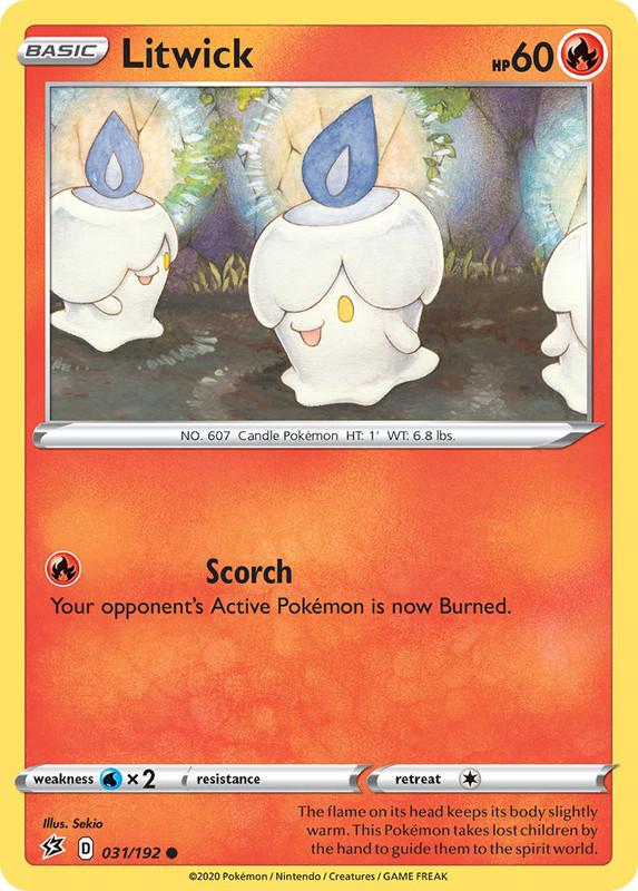 (031/192) Litwick Common - Rebel Clash - Card Croc