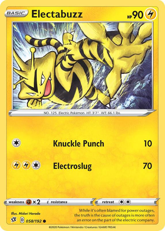 (058/192) Electabuzz Common - Rebel Clash - Card Croc