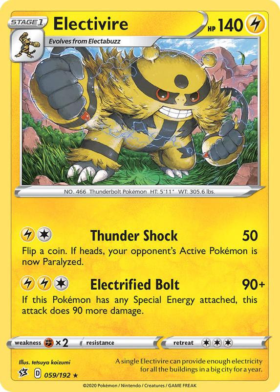 (059/192) Electivire Rare - Rebel Clash - Card Croc