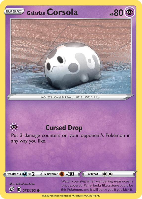 (078/192) Galarian Corsola Common - Rebel Clash - Card Croc