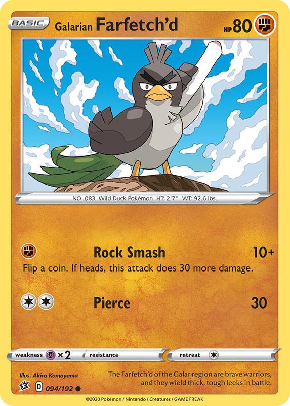 (094/192) Galarian Farfetch'd Common - Rebel Clash - Card Croc