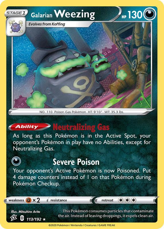 (113/192) Galarian Weezing Holo Rare - Rebel Clash - Card Croc