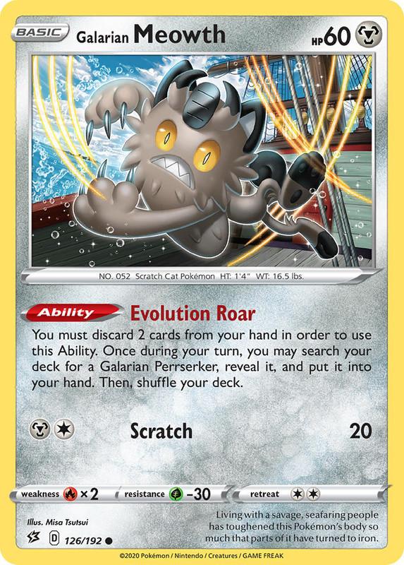 (126/192) Galarian Meowth Common - Rebel Clash - Card Croc