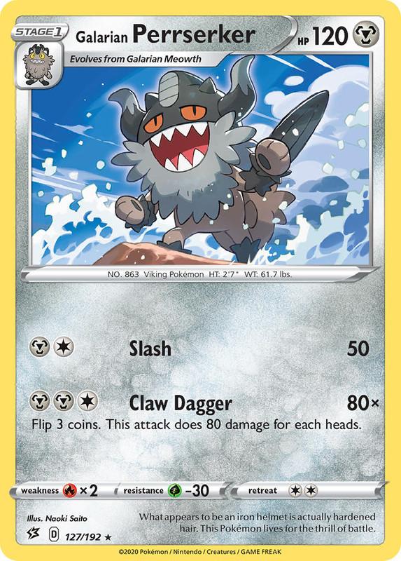 (127/192) Galarian Perrserker Rare - Rebel Clash - Card Croc