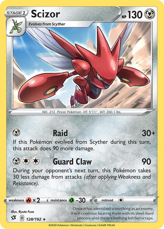 (128/192) Scizor Rare - Rebel Clash - Card Croc