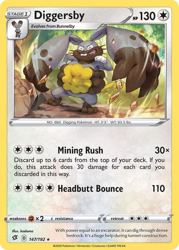 (147/192) Diggersby Rare - Rebel Clash - Card Croc