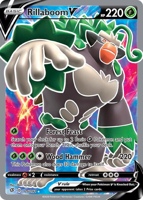 (175/192) Rillaboom V Full Art Ultra Rare - Rebel Clash - Card Croc