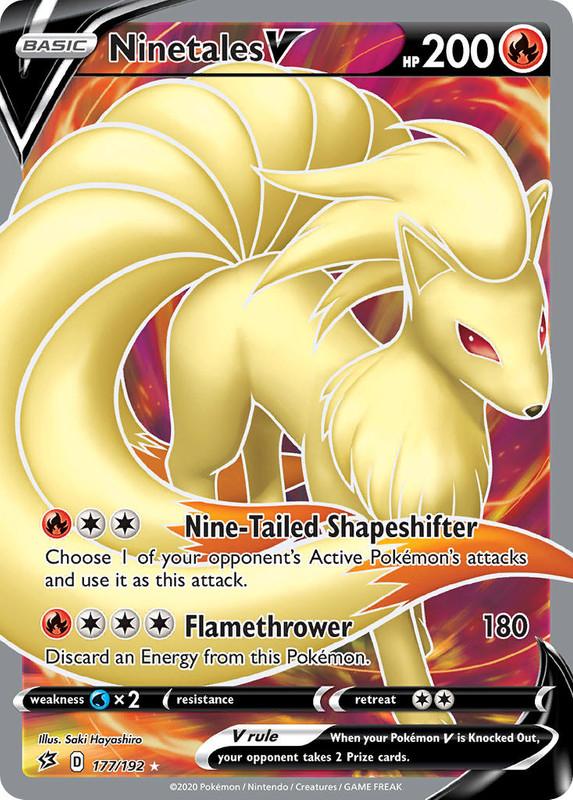 (177/192) Ninetales V Full Art Ultra Rare - Rebel Clash - Card Croc