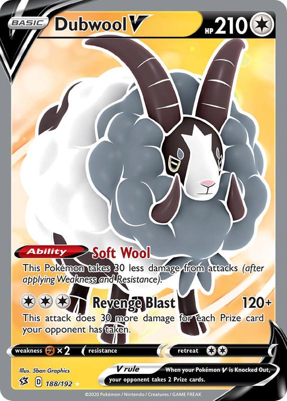 (188/192) Dubwool V Full Art Ultra Rare - Rebel Clash - Card Croc