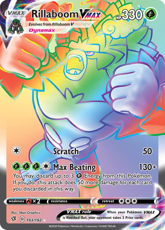 (193/192) Rillaboom VMAX Hyper Secret Rare - Rebel Clash - Card Croc