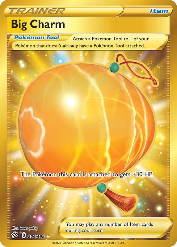 (206/192) Big Charm Secret Rare Gold Trainer - Rebel Clash - Card Croc