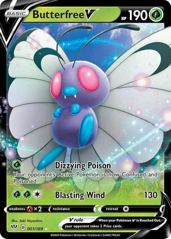 (001/189) Butterfree V Ultra Rare - Darkness Ablaze - Card Croc