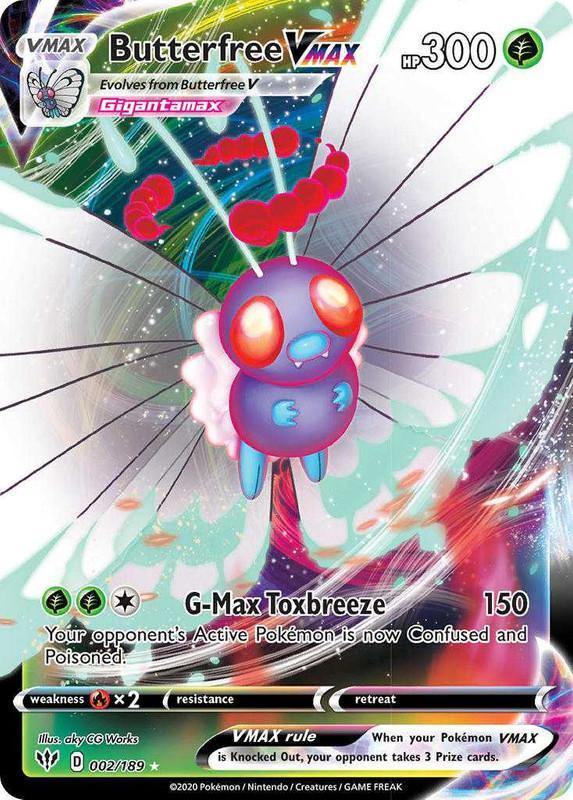 (002/189) Butterfree VMAX Ultra Rare - Darkness Ablaze - Card Croc