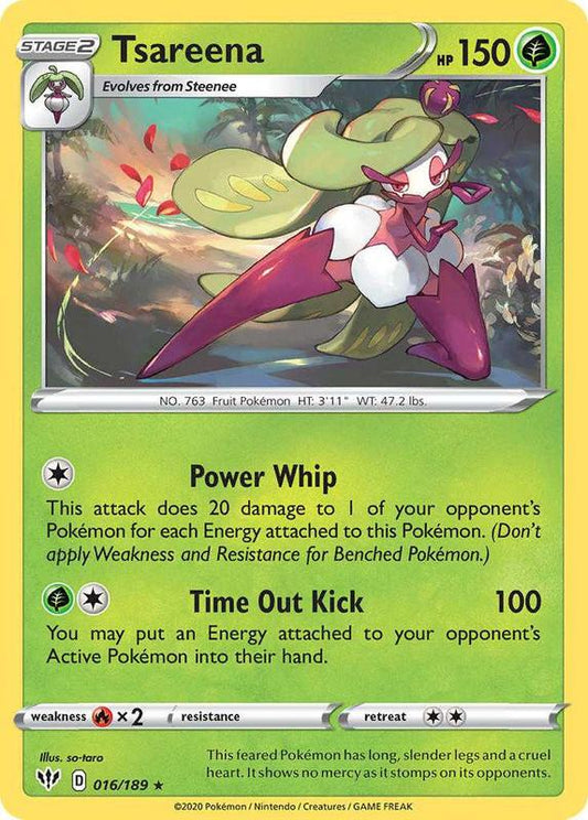 (016/189) Tsareena Rare - Darkness Ablaze - Card Croc