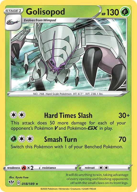 (018/189) Golisopod Holo Rare - Darkness Ablaze - Card Croc