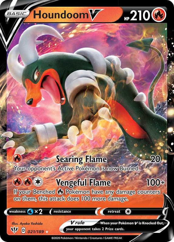 (021/189) Houndoom V Ultra Rare - Darkness Ablaze - Card Croc