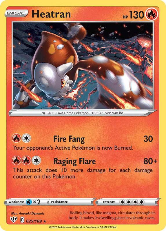 (025/189) Heatran Holo Rare - Darkness Ablaze - Card Croc