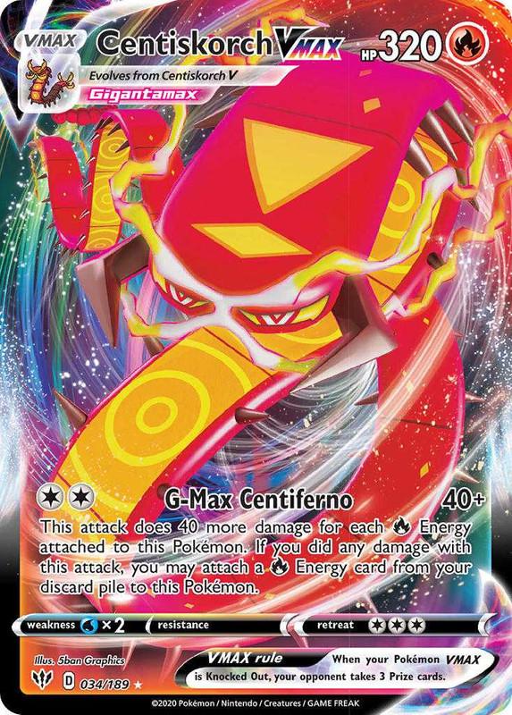 (034/189) Centiskorch VMAX Ultra Rare - Darkness Ablaze - Card Croc