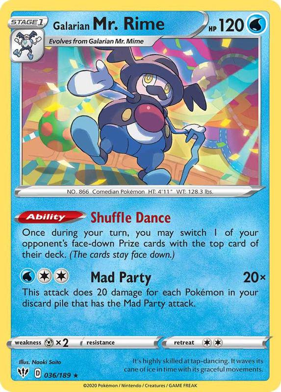 (036/189) Galarian Mr. Rime Rare - Darkness Ablaze - Card Croc