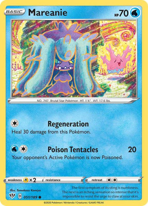 (051/189) Mareanie Common - Darkness Ablaze - Card Croc