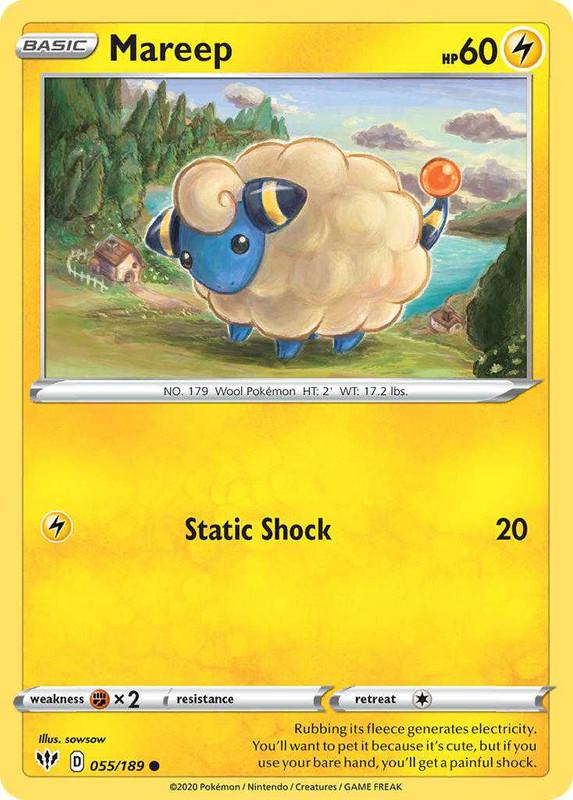 (055/189) Mareep Common - Darkness Ablaze - Card Croc