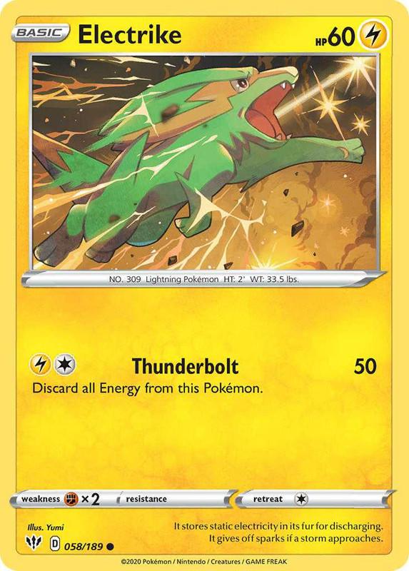 (058/189) Electrike Common - Darkness Ablaze - Card Croc