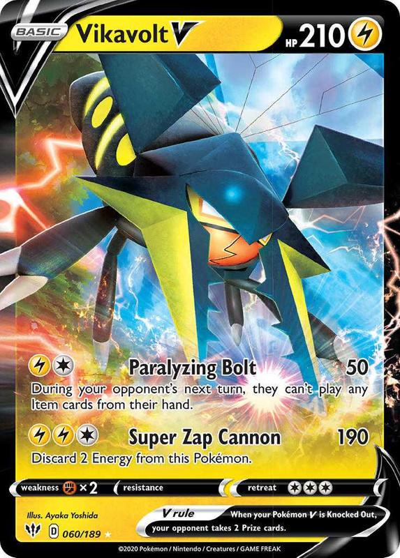 (060/189) Vikavolt V Ultra Rare - Darkness Ablaze - Card Croc