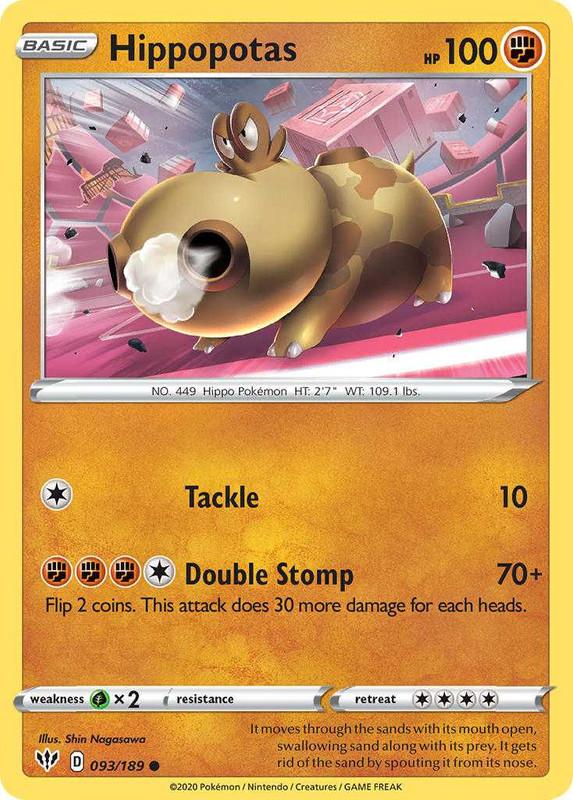 (093/189) Hippopotas Common - Darkness Ablaze - Card Croc