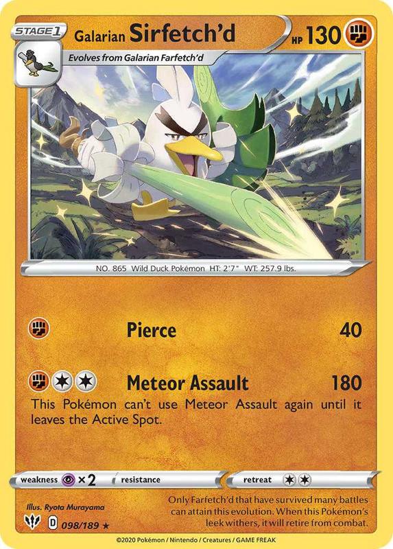 (098/189) Galarian Sirfetch'd Rare - Darkness Ablaze - Card Croc