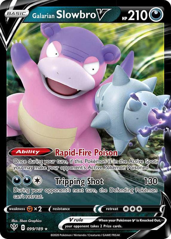 (099/189) Galarian Slowbro V Ultra Rare - Darkness Ablaze - Card Croc