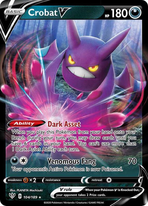 (104/189) Crobat V Ultra Rare - Darkness Ablaze - Card Croc