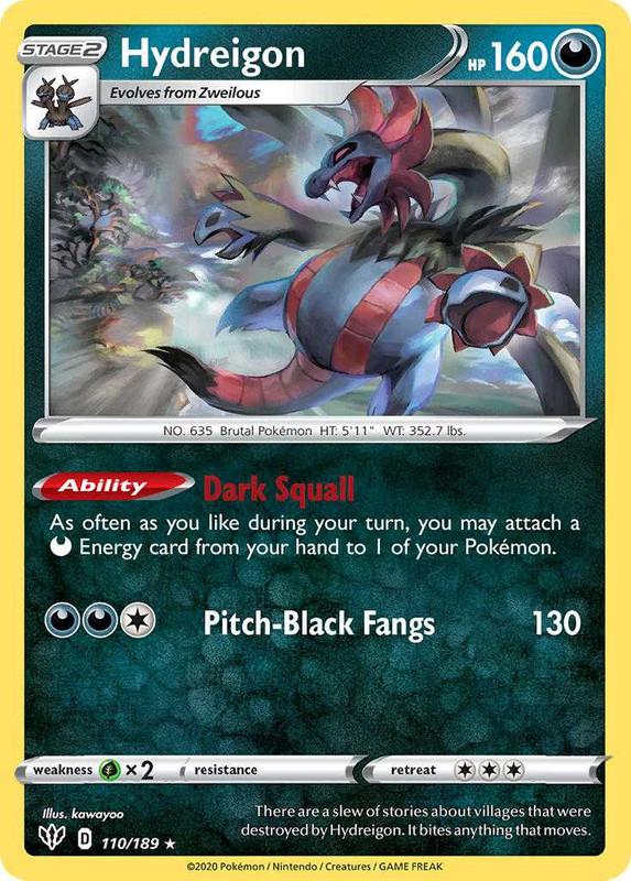 (110/189) Hydreigon Rare - Darkness Ablaze - Card Croc