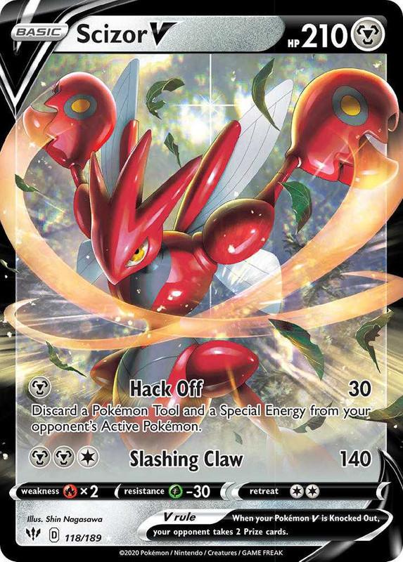 (118/189) Scizor V Ultra Rare - Darkness Ablaze - Card Croc