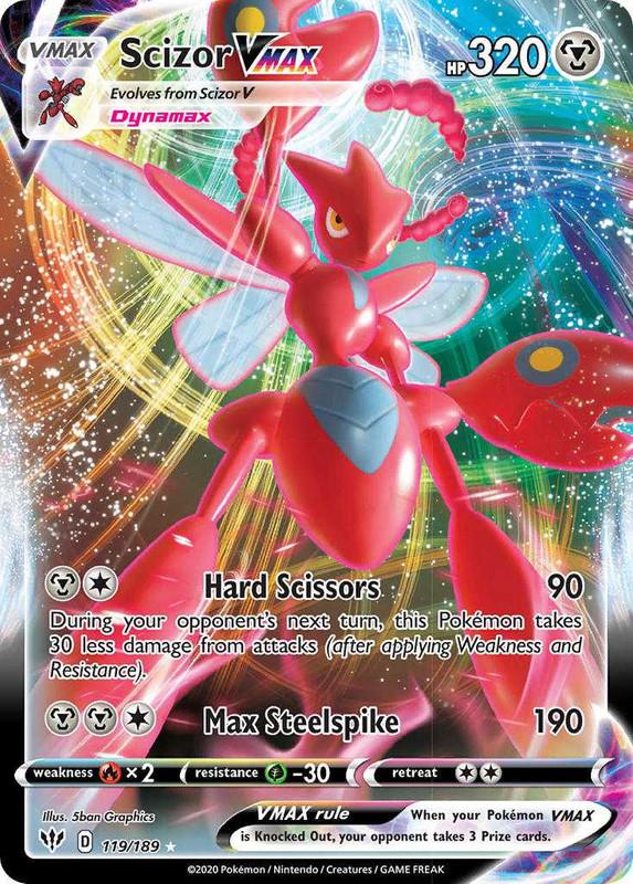 (119/189) Scizor VMAX Ultra Rare - Darkness Ablaze - Card Croc