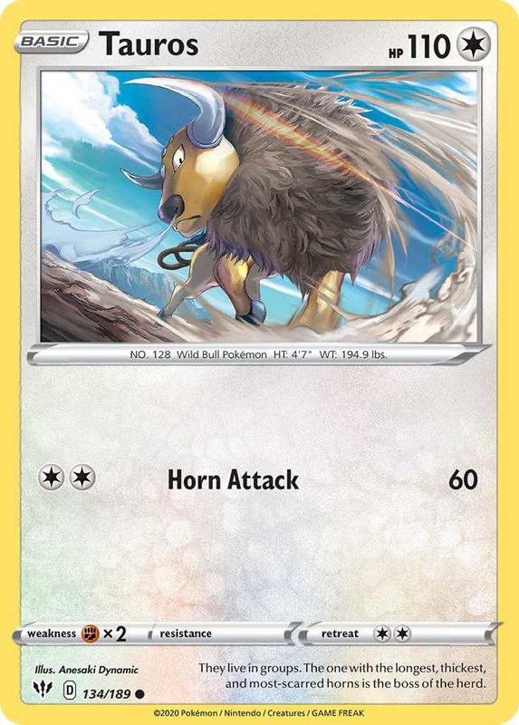 (134/189) Tauros Common - Darkness Ablaze - Card Croc