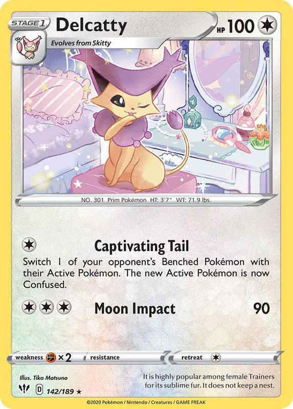 (142/189) Delcatty Rare - Darkness Ablaze - Card Croc