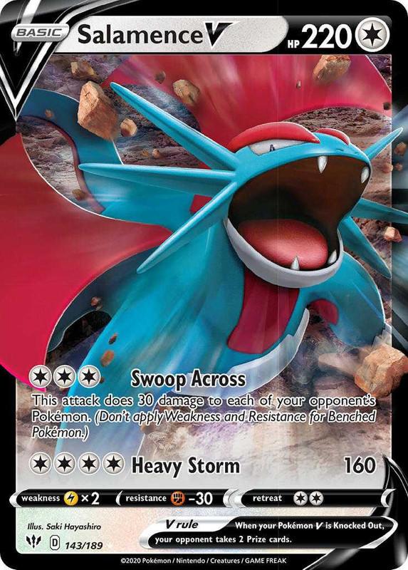 (143/189) Salamence V Ultra Rare - Darkness Ablaze - Card Croc