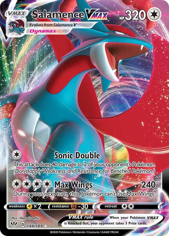 (144/189) Salamence VMAX Ultra Rare - Darkness Ablaze - Card Croc