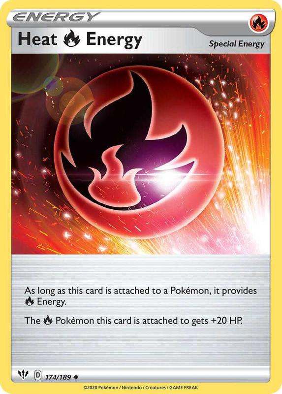 (174/189) Heat Fire Energy Trainer Uncommon - Darkness Ablaze - Card Croc