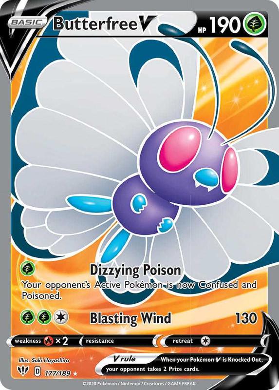 (177/189) Butterfree V Full Art Ultra Rare - Darkness Ablaze - Card Croc