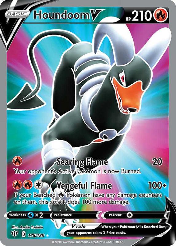 (178/189) Houndoom V Full Art Ultra Rare - Darkness Ablaze - Card Croc