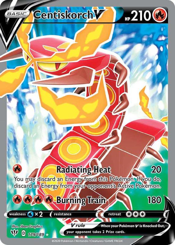 (179/189) Centiskorch V Full Art Ultra Rare - Darkness Ablaze - Card Croc